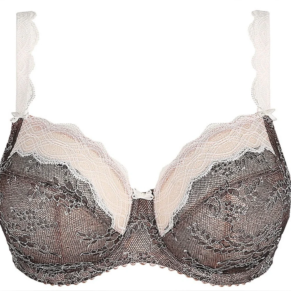 Prima Donna | Crystal Black Cream Lace Full Cup‎ Bra Sz 36F 016-2911